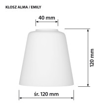 Lampshade - Activejet ALMA 12 cm Glass Lampshade - Activejet ALMA 12 cm Glass