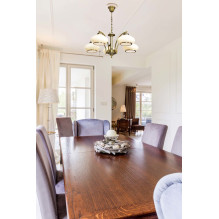 Ceiling Lamp - Activejet RITA Patina 5xE27 Hanging White / Gold Ceiling Lamp - Activejet RITA Patina 5xE27 Hanging White / Gold