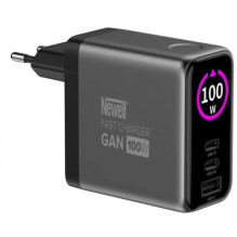 NoName GaN 100W PD QC TFT pilkas NoName GaN 100W PD QC TFT pilkas