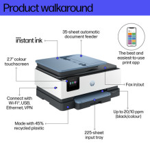 HP OfficeJet Pro 8125e spausdintuvas skeneris kopijuoklis LAN WLAN Instant Ink HP OfficeJet Pro 8125e spausdintuvas skeneris kopijuoklis LAN WLAN Instant Ink
