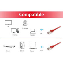 Equip 606511 Tīkla kabelis, Cat.6A, S / FTP, 30m, Red Equip 606511 Tīkla kabelis, Cat.6A, S / FTP, 30m, Red