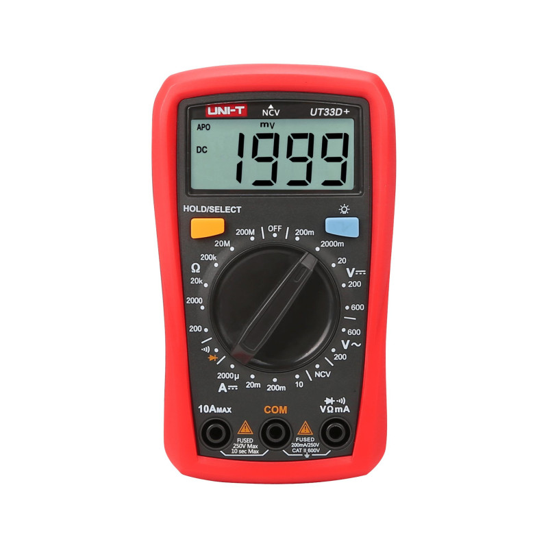 Skaitmeninis multimeteris, didelis LCD ekranas Uni-T UT33D +