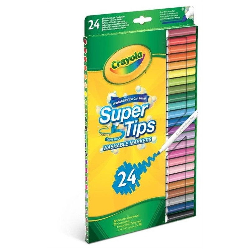 FLOMASTERIAI CRAYOLA WASHABLE 24VNT