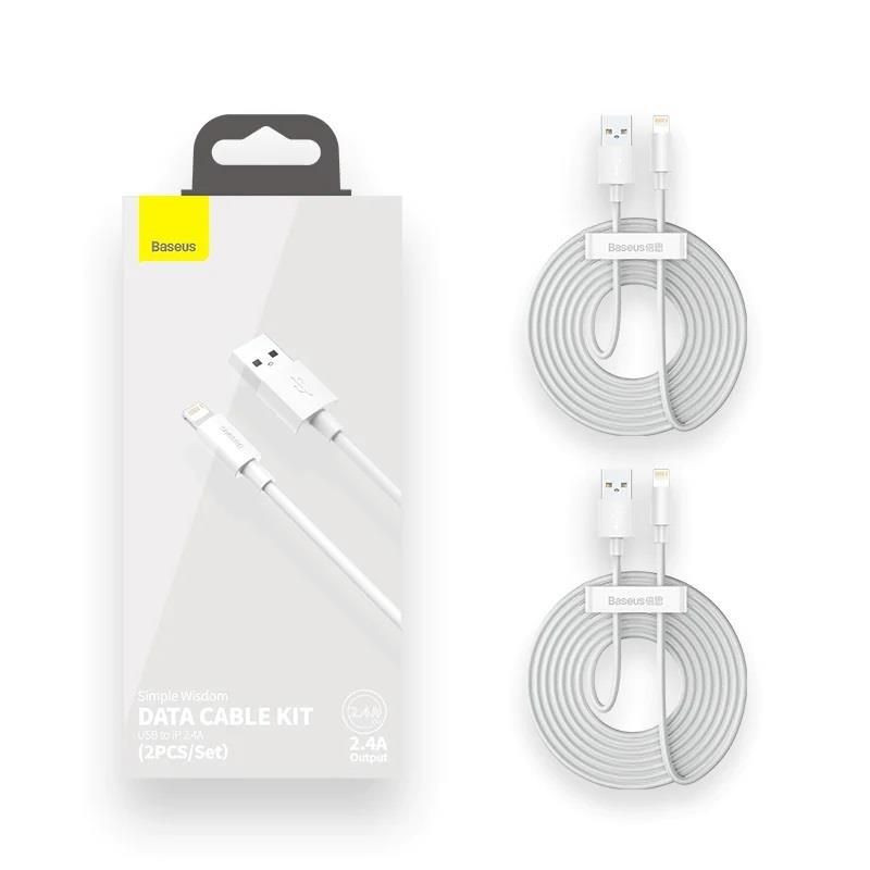 Baseus LAIDAS „Lightning“ į USB 1,5 m / 2 vnt. baltas TZCALZJ-02