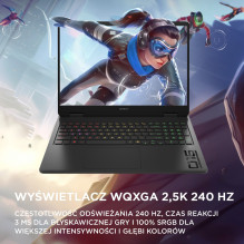 HP Omen 16-am0022nw i7-14650HX 16.0"2K LBL IPS 165Hz 400nits AG 32GB DDR5 5600 SSD1TB GeForce RTX 5060 8GB Cam1080p