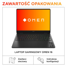 HP Omen 16-am0022nw i7-14650HX 16.0"2K LBL IPS 165Hz 400nits AG 32GB DDR5 5600 SSD1TB GeForce RTX 5060 8GB Cam1080p