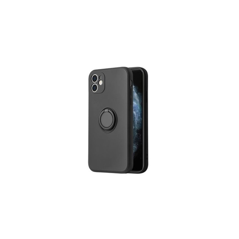 iLike Apple iPhone 13 PRO silikoninis žiedas, juodas
