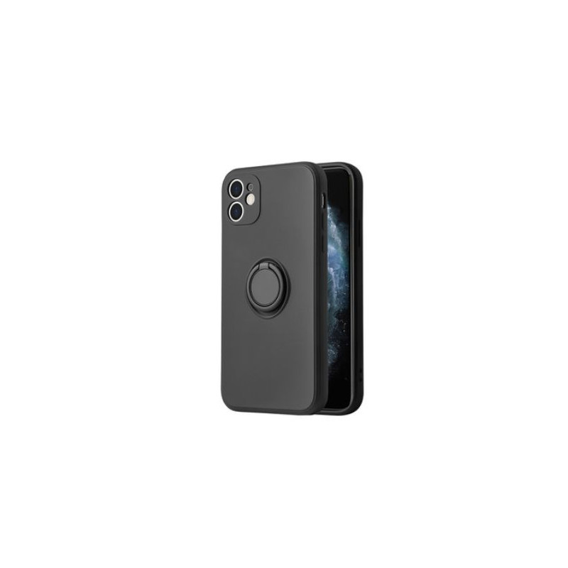 iLike Apple iPhone 13 PRO MAX silikoninis žiedas, juodas