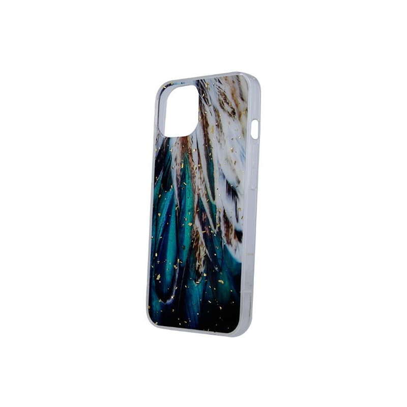 „iLike Apple“ auksinis „Glam“ dėklas iPhone 14 Pro 6,1 plunksnoms
