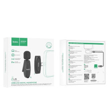 Hoco L15 Wireless Microphone with Type-C connector Black