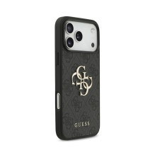 Dėklas Guess PU 4G Metal Logo Apple iPhone 18 Pro pilkas Dėklas Guess PU 4G Metal Logo Apple iPhone 18 Pro pilkas