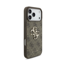 Dėklas Guess PU 4G Metal Logo Apple iPhone 18 Pro rudas Dėklas Guess PU 4G Metal Logo Apple iPhone 18 Pro rudas