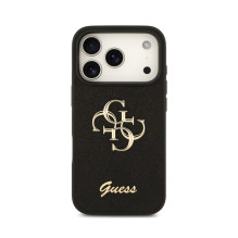 Dėklas Guess PU Fixed Glitter 4G Metal Logo Apple iPhone 18 Pro Max juodas Dėklas Guess PU Fixed Glitter 4G Metal Logo Apple iPhone 18 Pro Max juodas