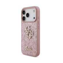 Dėklas Guess PU Fixed Glitter 4G Metal Logo Apple iPhone 18 Pro rožinis Dėklas Guess PU Fixed Glitter 4G Metal Logo Apple iPhone 18 Pro rožinis