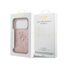 Dėklas Guess PU Fixed Glitter 4G Metal Logo Apple iPhone 18 Pro rožinis Dėklas Guess PU Fixed Glitter 4G Metal Logo Apple iPhone 18 Pro rožinis