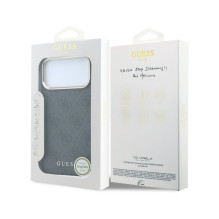Dėklas Guess PU Leather 4G Gold Frame MagSafe Apple iPhone 18 Pro Max juodas