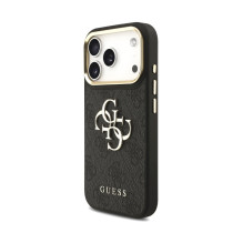 Dėklas Guess PU Leather 4G Metal Logo Gold Frame Apple iPhone 18 Pro Max juodas Dėklas Guess PU Leather 4G Metal Logo Gold Frame Apple iPhone 18 Pro Max juodas