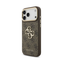 Dėklas Guess PU Leather 4G Metal Logo Gold Frame Apple iPhone 18 Pro Max rudas Dėklas Guess PU Leather 4G Metal Logo Gold Frame Apple iPhone 18 Pro Max rudas