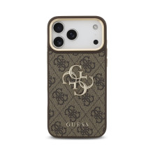 Dėklas Guess PU Leather 4G Metal Logo Gold Frame Apple iPhone 18 Pro Max rudas Dėklas Guess PU Leather 4G Metal Logo Gold Frame Apple iPhone 18 Pro Max rudas