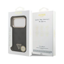 Dėklas Guess PU Leather 4G Strass Triangle Logo Gold Frame MagSafe Apple iPhone 18 Pro Max juodas Dėklas Guess PU Leather 4G Strass Triangle Logo Gold Frame MagSafe Apple iPhone 18 Pro Max juodas
