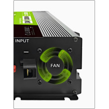 Green Cell Przetwornica napicia PowerInverter LCD 24 V 3000W / 60000W Przetwornica samochodowa z wywietlaczem - czysty s