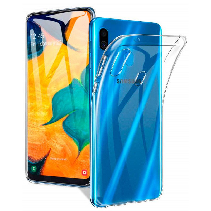 „Evelatus“ „Samsung A20“ silikoninis dėklas, skaidrus