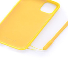 Evelatus Apple iPhone 11 Soft Touch Silicone Case with Strap Yellow