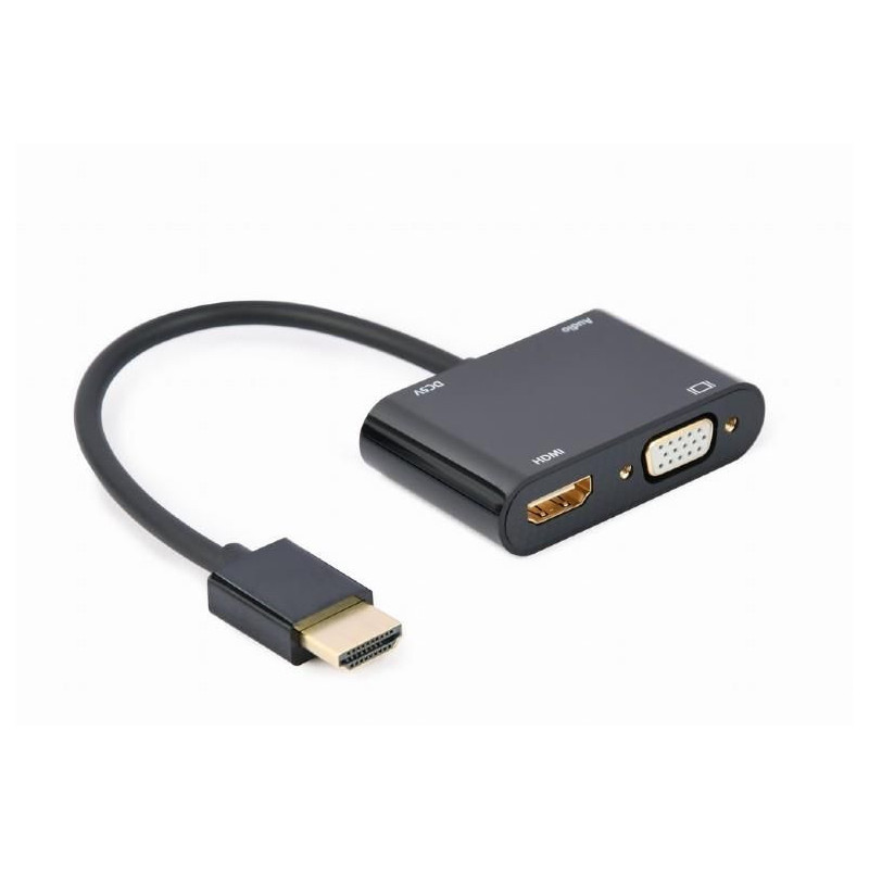 „Gembird“ įvesties / išvesties adapteris HDMI į HDMI / VGA / A-HDMIM-HDMIFVGAF-01