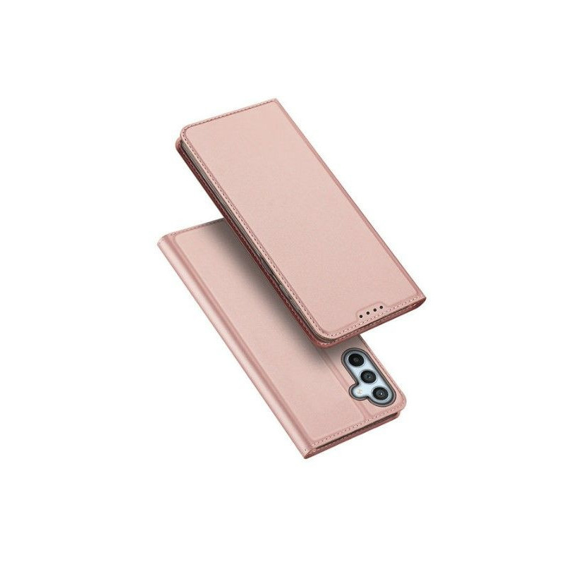 „Dux Ducis“ atverčiamas kortelių laikiklis „Samsung Galaxy A54 5G“, rožinis