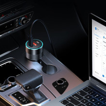 Choetech Choetech fast car charger 130W 2xUSB-C + USB-A black (TC0011)