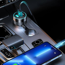 Choetech Choetech fast car charger 130W 2xUSB-C + USB-A black (TC0011)