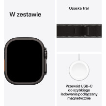 Smartwatch Apple Apple Watch Ultra 3 GPS + Cellular 49mm Black Titanium Case with Black / Charcoal Trail Loop - M / L, M Smartwatch Apple Apple Watch Ultra 3 GPS + Cellular 49mm Black Titanium Case with Black / Charcoal Trail Loop - M / L, M