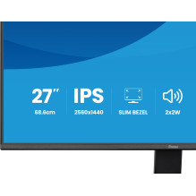 iiyama ProLite X2791QS-B1 computer monitor 68.6 cm (27") 2560 x 1440 pixels Quad HD LED Black