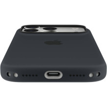 Apple - iPhone 17 Pro Max Silicone Case with MagSafe - Black ,