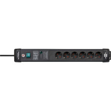 Brennenstuhl Premium-Line Steckdosenleiste 6-fach (Black, 3 Meter, 60.000A Überspannungsschutz) Brennenstuhl Premium-Line Steckdosenleiste 6-fach (Black, 3 Meter, 60.000A Überspannungsschutz)