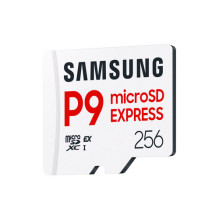 Samsung P9 Express 256 GB microSDXC (balta, PCIe Gen3.0x1, NVMe 1.3, SD 7.1, UHS-I)