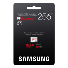 Samsung P9 Express 256 GB microSDXC (balta, PCIe Gen3.0x1, NVMe 1.3, SD 7.1, UHS-I)