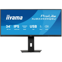 iiyama ProLite XUB3493WQSU-B6 computer monitor 86.4 cm (34") 3440 x 1440 pixels UltraWide Quad HD LED Black