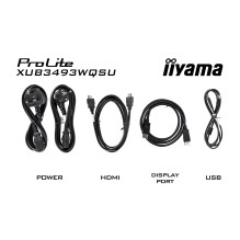 iiyama ProLite XUB3493WQSU-B6 computer monitor 86.4 cm (34") 3440 x 1440 pixels UltraWide Quad HD LED Black