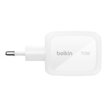 „Belkin BOOSTCHARGE 70w 2C1A“ sieninis įkroviklis su keičiamais kištukais, JK, ES, JAV, baltas „Belkin BOOSTCHARGE 70w 2C1A“ sieninis įkroviklis su keičiamais kištukais, JK, ES, JAV, baltas