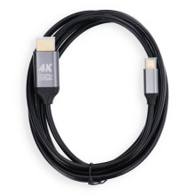 Cable USB C–HDMI Blue Star 4K 60Hz – didelės spartos, HDR, ARC, Ethernet, AWM, 2m juodas Cable USB C–HDMI Blue Star 4K 60Hz – didelės spartos, HDR, ARC, Ethernet, AWM, 2m juodas