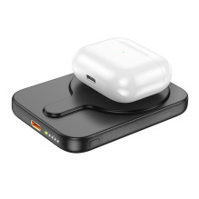 Powerbank compatible with MagSafe Hoco 5000 mAh QC PD 18W J117 black Powerbank compatible with MagSafe Hoco 5000 mAh QC PD 18W J117 black