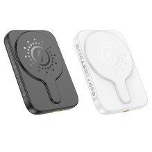 Powerbank compatible with MagSafe Hoco 5000 mAh QC PD 18W J117 black Powerbank compatible with MagSafe Hoco 5000 mAh QC PD 18W J117 black