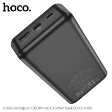 Powerbank Hoco 20000 mAh QC3.0 PD 3A 20W J102A black Powerbank Hoco 20000 mAh QC3.0 PD 3A 20W J102A black