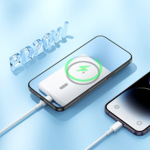Powerbank compatible with MagSafe Hoco 5000 mAh QC PD 2A 20W ultra-thin J140A white Powerbank compatible with MagSafe Hoco 5000 mAh QC PD 2A 20W ultra-thin J140A white