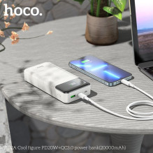 Powerbank Hoco 20000 mAh QC3.0 PD 3A 20W J102A white Powerbank Hoco 20000 mAh QC3.0 PD 3A 20W J102A white