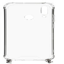 Evelatus Huawei P30 Lite Silicone Transparent with Necklace TPU Strap Silver