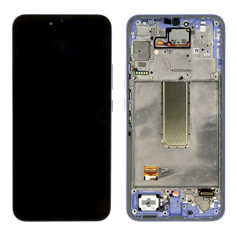 LCD screen Samsung A346 A34 5G 2023 with touch screen and frame Violet original (used Grade C)