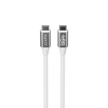 Havit CB6290 - USB Type C to USB Type C cable, 1 m (white / grey) Havit CB6290 - USB Type C to USB Type C cable, 1 m (white / grey)