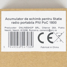 Pakaitinė baterija nešiojamajai radijo stočiai PNI PoC 1800
